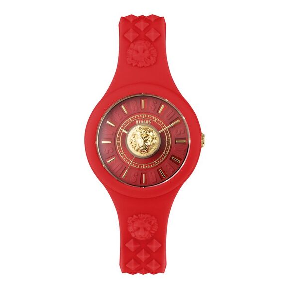 Versus Versace Fire Island Lion Strap Watch Red Womens - Picture 1 of 6